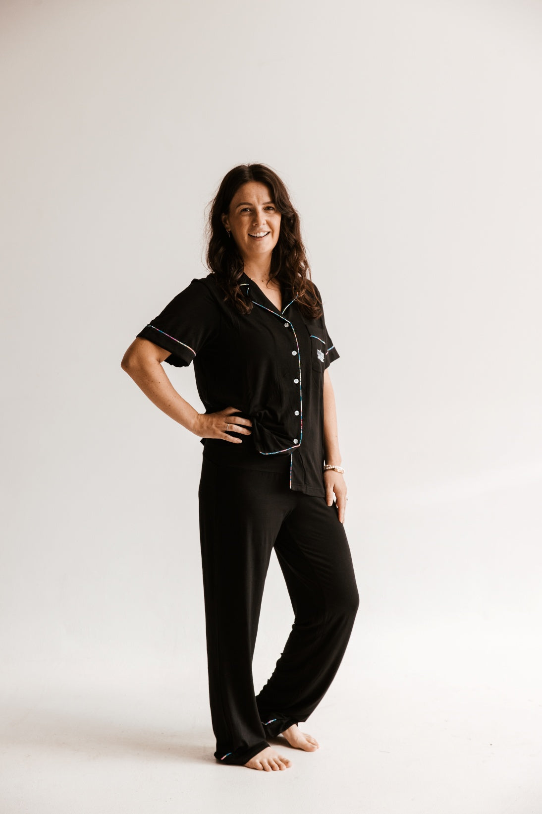 Luxury Breastfeeding Pajama Set | High-Waisted Support PJ Pants