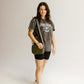 Vintage Eagle Breastfeeding Tee | Hidden Zipper Nursing T-Shirt | Washed Black